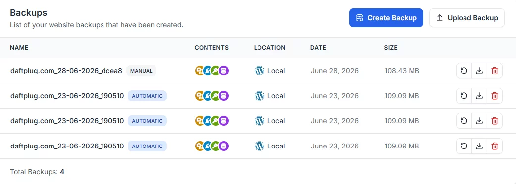 Snapshotify Backups