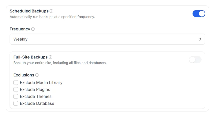 Scheduled Backups