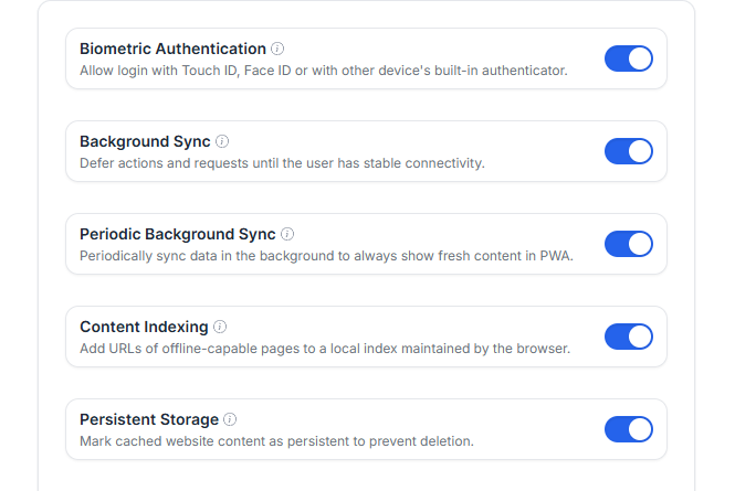 Advanced Web Capabilities